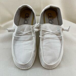 Women’s Hey Dude White Loafers